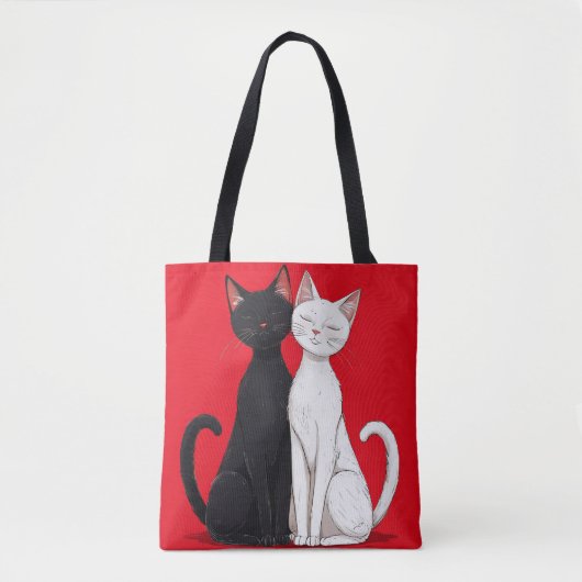 Schwarzweißkatzen Tasche (Vorderseite)
