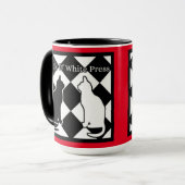 Schwarzweißkatzen Tasse (Vorderseite Links)