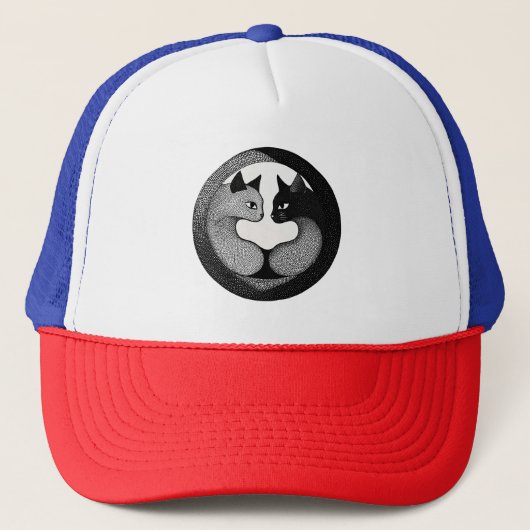 Schwarzweißkatzen Truckerkappe (Vorderseite)