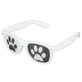 Schwarzweißkatzenpaare Partybrille (Schrägansicht)