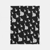 Schwarzweißkittmuster Fleecedecke (Vorderseite)