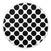 Schwarzweißknöpfe Polka dot Keramik Knock Keramikknauf (Vorderseite)