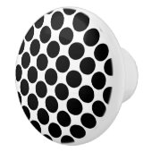 Schwarzweißknöpfe Polka dot Keramik Knock Keramikknauf (Rechts)