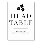 Schwarzweißkopf Tischnummer (Rückseite)