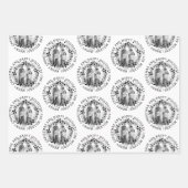 Schwarzweißkranz und Foto Geschenkpapier Set (Vorderseite 3)