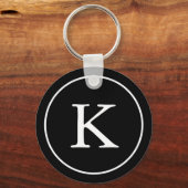 Schwarzweißkreis | Monogramm Schlüsselanhänger (Vorderseite)