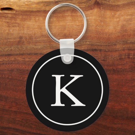 Schwarzweißkreis | Monogramm Schlüsselanhänger (Vorderseite)