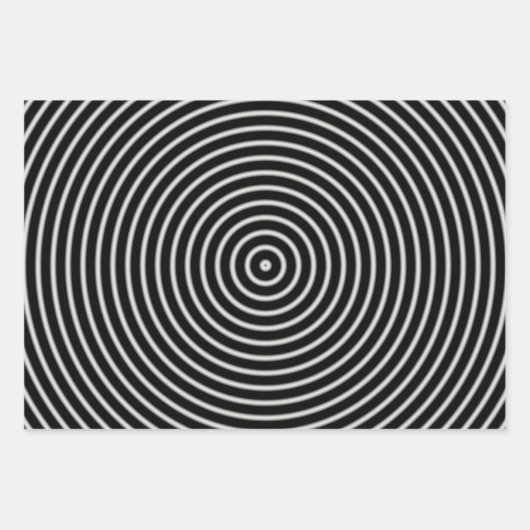 Schwarzweißkreise Geschenkpapier Set (Vorderseite 2)