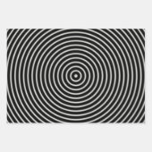 Schwarzweißkreise Geschenkpapier Set (Vorderseite)