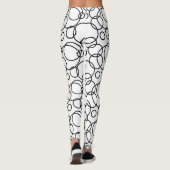 Schwarzweißkreise Leggings (Rückseite)