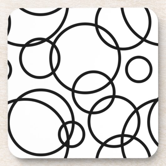 Schwarzweißkreise Untersetzer (Vorderseite)