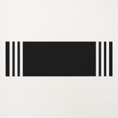 Schwarzweißkreismuster mit Monogramm Yogamatte (Rückseite (Horizontal))