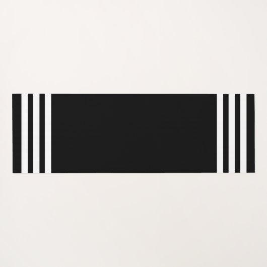 Schwarzweißkreismuster mit Monogramm Yogamatte (Rückseite (Horizontal))