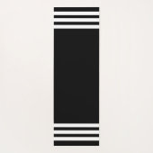 Schwarzweißkreismuster mit Monogramm Yogamatte (Rückseite)