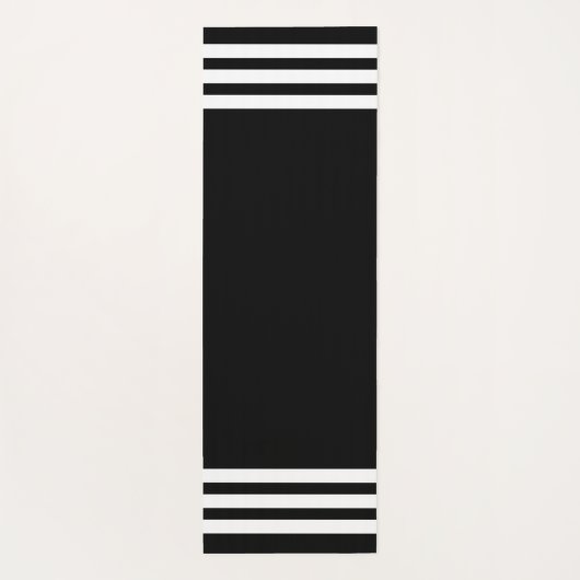 Schwarzweißkreismuster mit Monogramm Yogamatte (Rückseite)