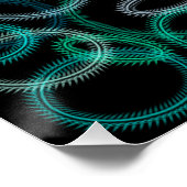 Schwarzweißkreismuster Poster (Ecke)