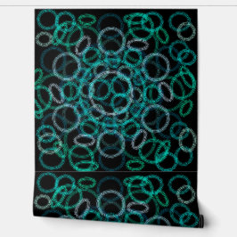 Schwarzweißkreismuster Tapete