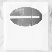 Schwarzweißkreuz Ovaler Aufkleber (Tasche)