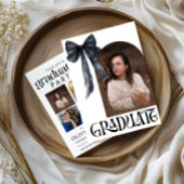 Schwarzweißkugel-Abschluss mit Fotos Einladung