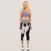 Schwarzweißkugel Capri Leggings (Vorderseite)
