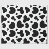 Schwarzweißkuh Print Birthday Wrapping Paper Geschenkpapier (Flach)