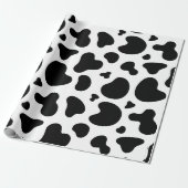 Schwarzweißkuh Print Birthday Wrapping Paper Geschenkpapier (Ungerollt)