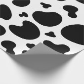 Schwarzweißkuh Print Birthday Wrapping Paper Geschenkpapier (Ecke)