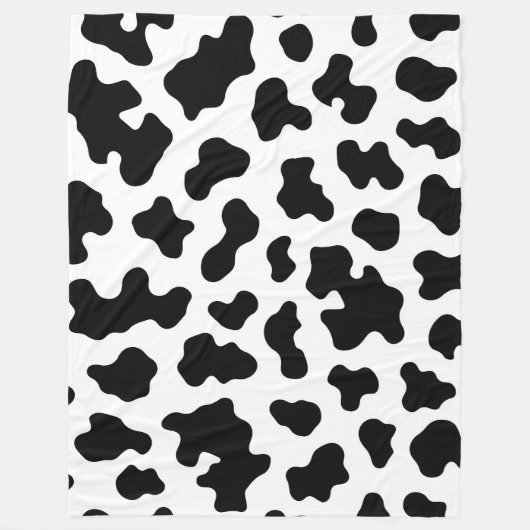 Schwarzweißkuhausdruck Fleecedecke (Vorderseite)