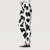 Schwarzweißkuhausdruck Leggings (Links)
