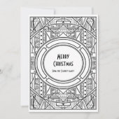 Schwarzweißkunst Deko Frohe Weihnachten (Vorderseite)