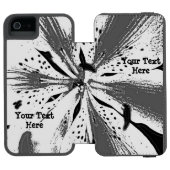 Schwarzweißkunstkunst abstrakt incipio iPhone Geldbeutel-Hülle (Folio Geöffnet)