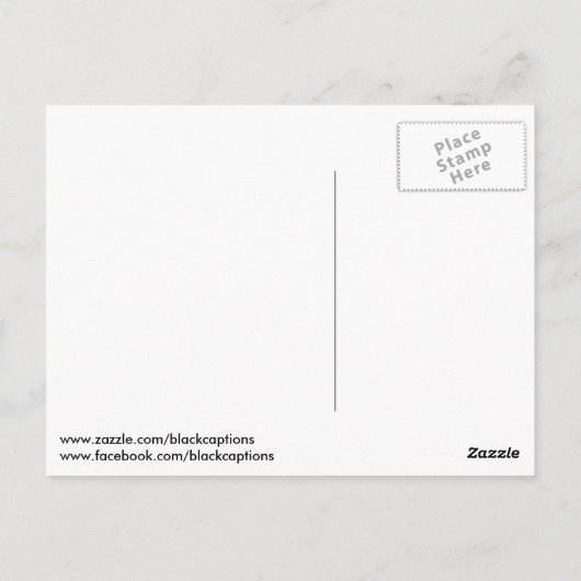 Schwarzweißlampe - Postkarte (Rückseite)