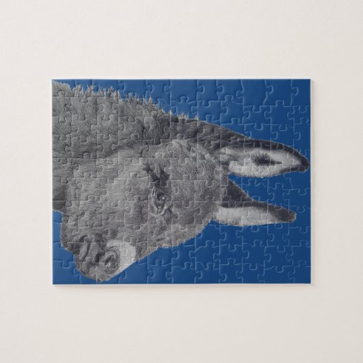 Schwarzweißlebewesen zeichnend niedlicher Esel Puzzle (Horizontal)