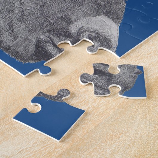 Schwarzweißlebewesen zeichnend niedlicher Esel Puzzle (Seite)