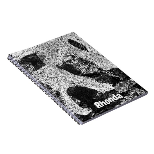 Schwarzweißleder Notizblock (Rechte Seite)