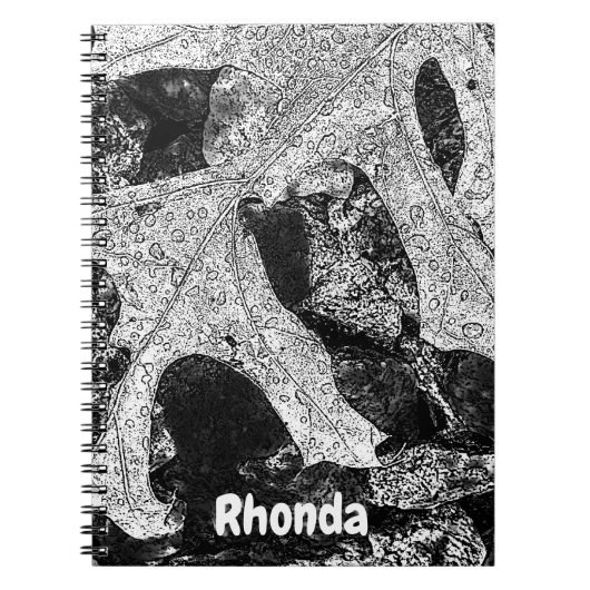 Schwarzweißleder Notizblock (Vorderseite)