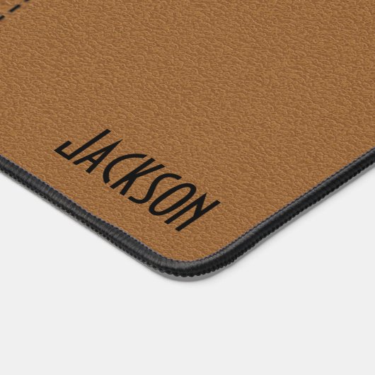 Schwarzweißleder Schreibtischunterlage (Ecke)