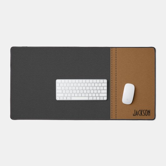 Schwarzweißleder Schreibtischunterlage (Tastatur & Maus)