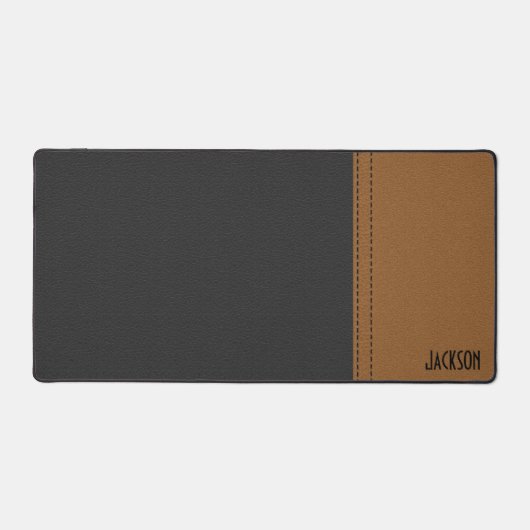 Schwarzweißleder Schreibtischunterlage (Vorderseite)