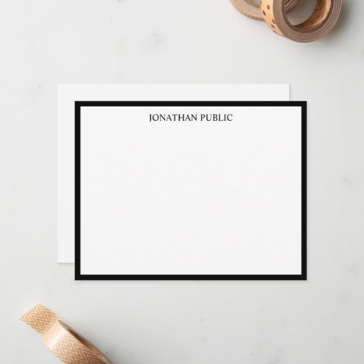 Schwarzweißlegende Personalisierte Vorlage (Vorderseite/Rückseite Beispiel)