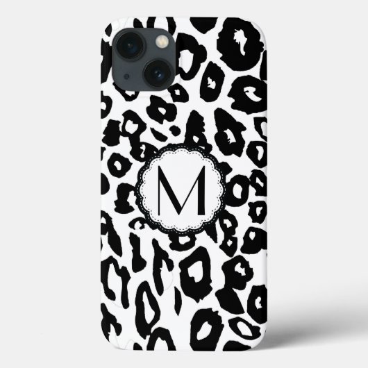 Schwarzweißleopard Case-Mate iPhone Hülle (Rückseite)