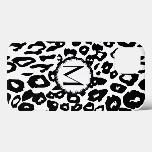 Schwarzweißleopard Case-Mate iPhone Hülle (Rückseite (Horizontal))