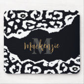 Schwarzweißleopard Mousepad (Vorne)