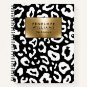 Schwarzweißleopard Notizblock (Vorderseite)