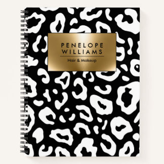 Schwarzweißleopard Notizblock