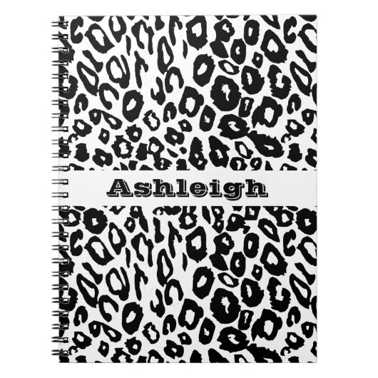 Schwarzweißleopard Notizblock (Vorderseite)