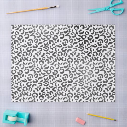 Schwarzweißleopard seidenpapier (Basteln)