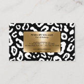 Schwarzweißleopard Visitenkarte (Rückseite)