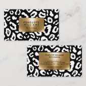 Schwarzweißleopard Visitenkarte (Vorne/Hinten)