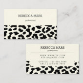 Schwarzweißleopard-Visitenkarte Visitenkarte (Vorne/Hinten)